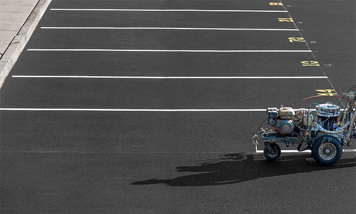 Commerical Parking Lot Line Striping